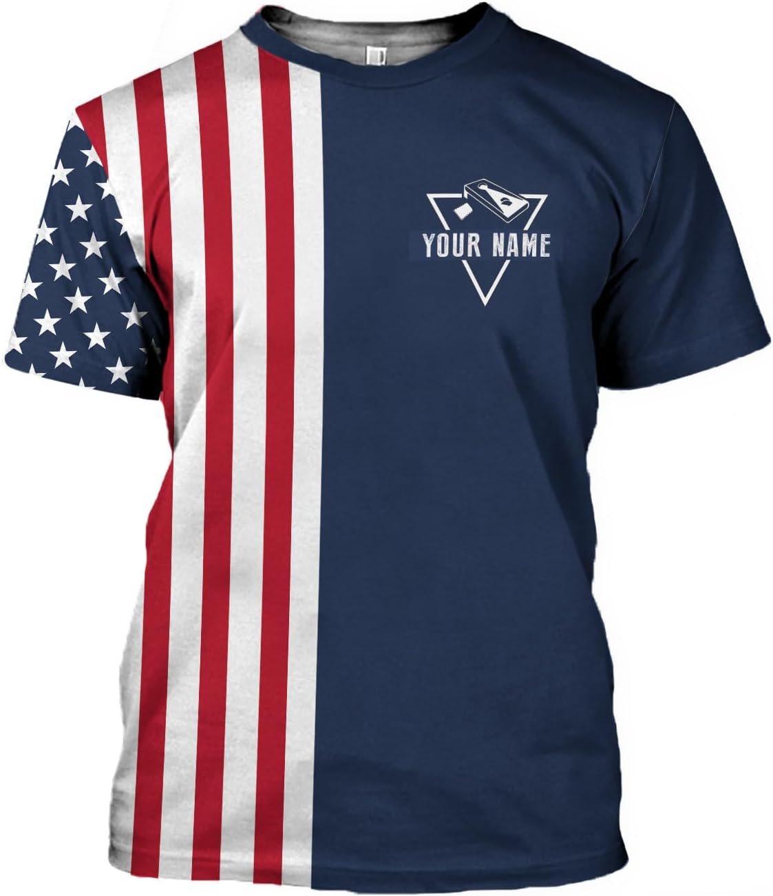 Personalized Cornhole Shirts 3D Over Print for Men & Women, Funny Cornhole Player Toss Sports T-Shirt for Team (CH 1)