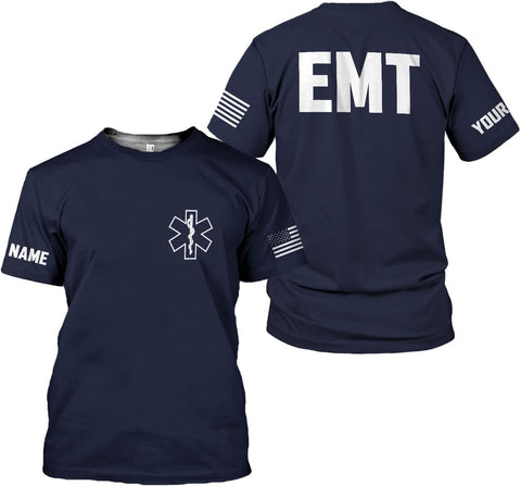 Podagree Personalized EMT Shirt, EMS Shirt, Customized EMS Shirts,EMT Paramedic Uniform Emergency Medical Technician Shirts