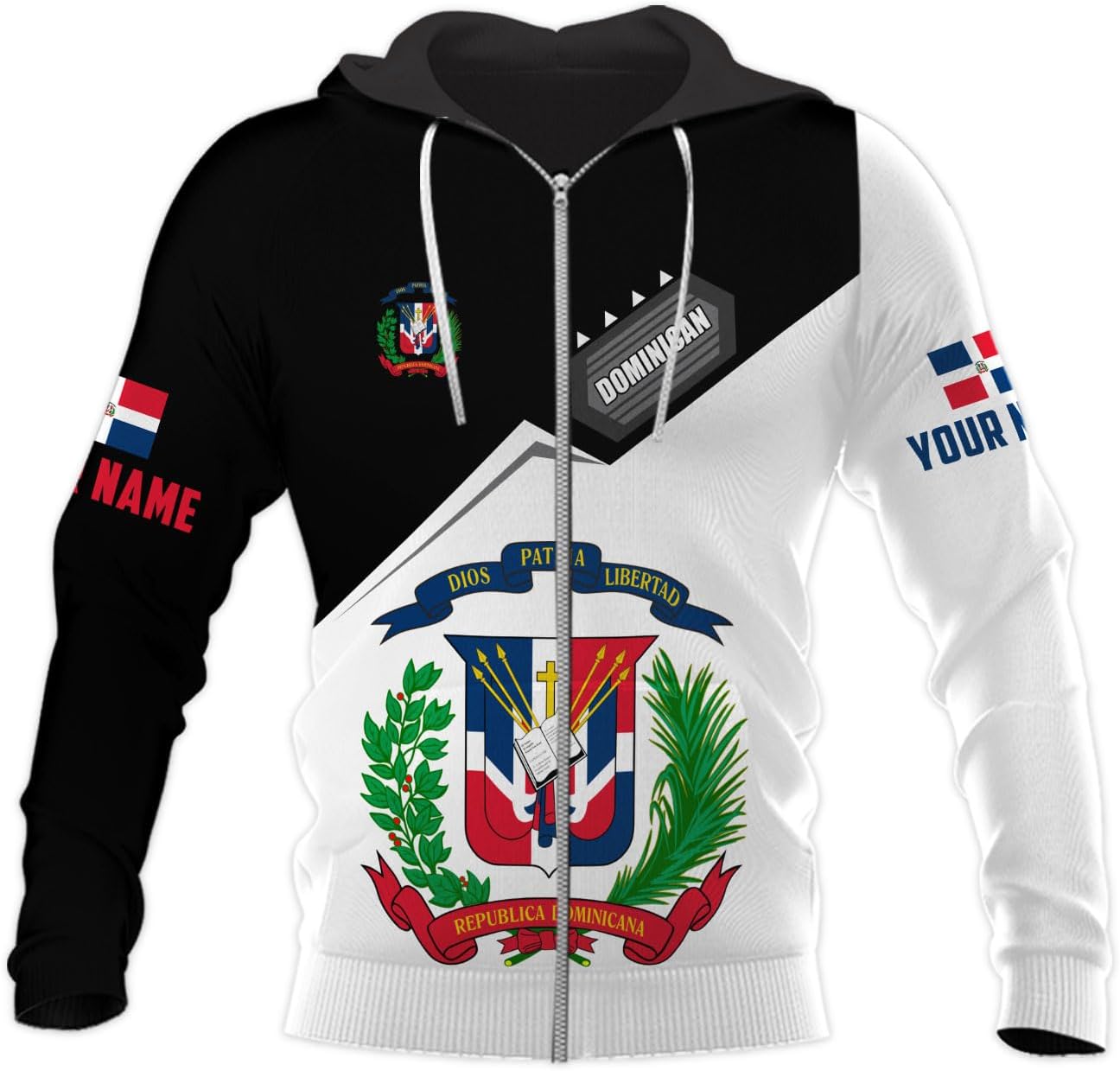 Woseprints Personalized Dominican Shirt 3D, Dominican Republic T Shirt, Dominican Flag Tshirt, Republica Dominicana Shirt