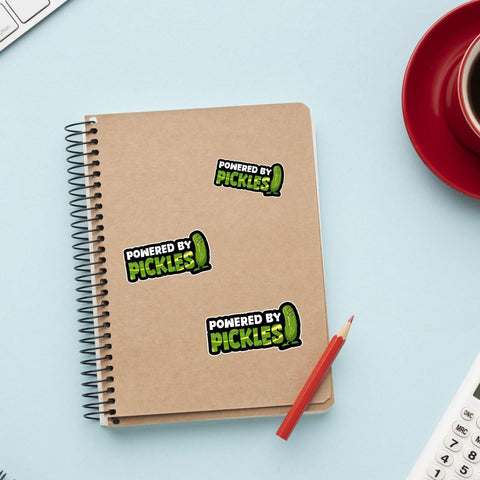 3 Pcs Powered by Pickles Sticker Gift Dill with It Sticker Funny Pickles Powered by Pickle Stickers Pickle Lover Sticker I Love Pickles Sticker for Laptop Bottle Phone Car Helmet Sticker 3"