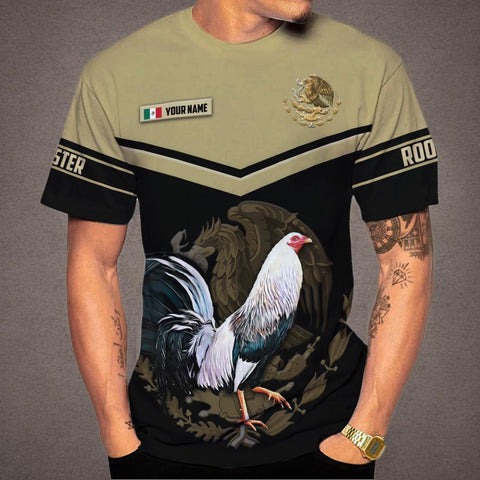 AOVL Personalized Rooster shirts 3D Rooster Mexican Shirts for Men Rooster Mexico Shirt Rooster Shirt for Men Women S-5XL