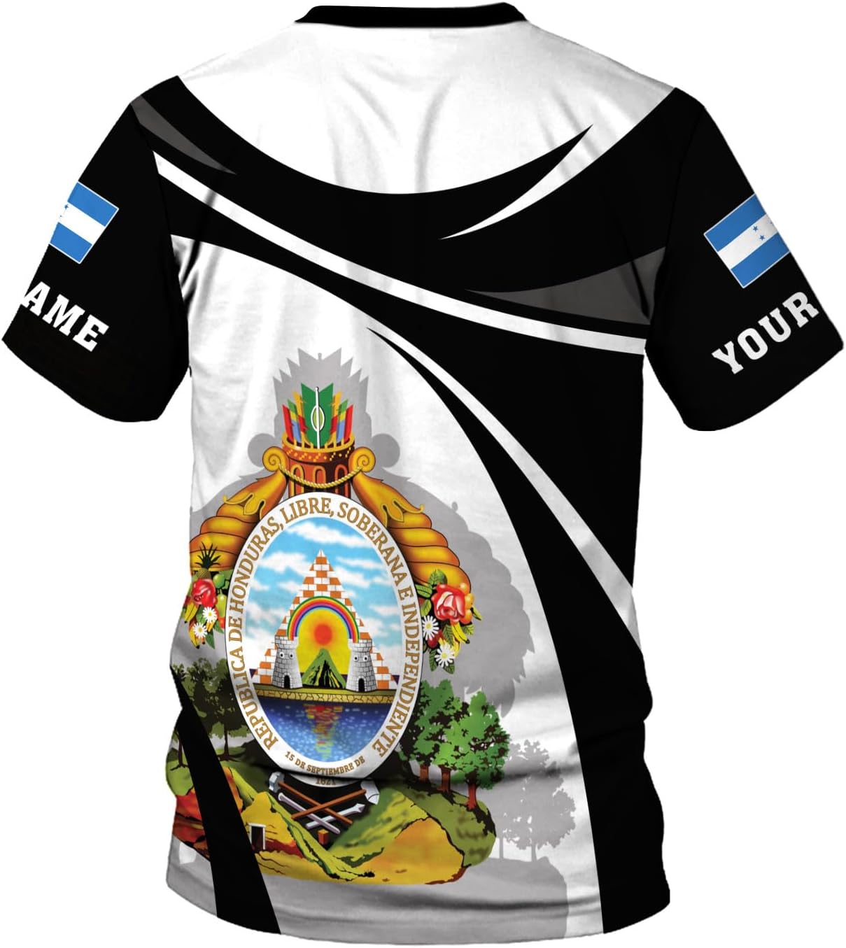 Mostprints Personalized Honduras Shirt 3D Camisa Honduras Hombres Honduras Shirts Men Women, Honduras Tshirt Honduras t Shirt (Multi 1)