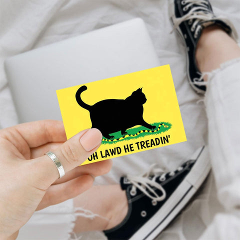 (3pcs) Chonk Cat Meme Sticker, Chonk Cats Sticker, Cat Snake Sticker, Cat Oh Lawd He Treadin' Sticker Die-Cut Waterproof Vinyl Sticker Laptop Water Bottle Window Phone Helmet