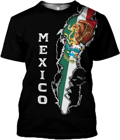 RoyalBro Personalized Mexico Shirt, Camisas de Mexico Customized Mexican Shirts Mexican Flag Mexico 3D Shirt for Men Women