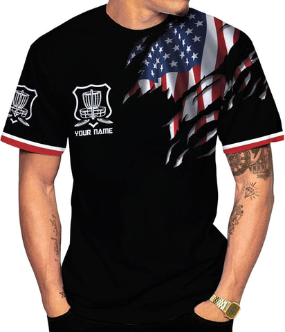 Personalized Disc Golf T-Shirt 3D All Over Printing S-5XL, Disc Golf Shirts for Men, Mens Disc Golf Tee Shirt