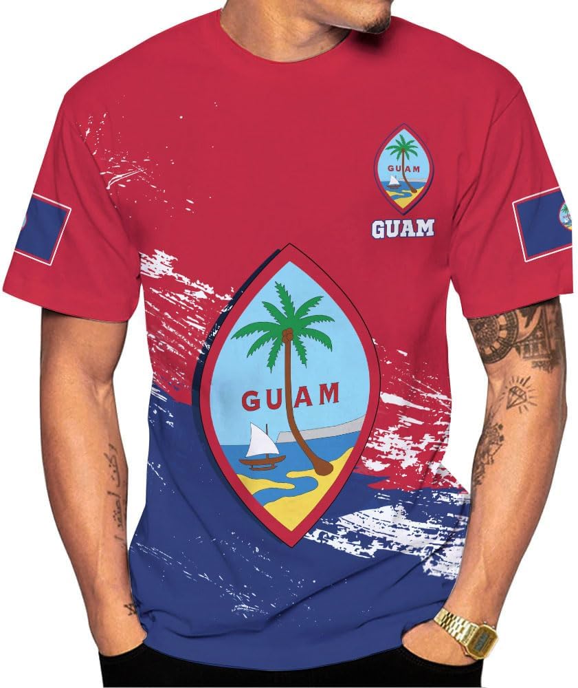 Artparel Personalized Guam Shirts Guahan Pride Shirt Guamanian T-Shirt Guahan Shirts for Men Women Guam Gifts S-5XL