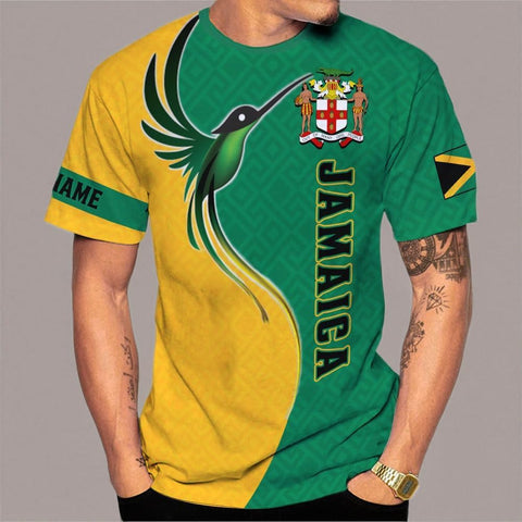 MoonArt Personalized Jamaica Shirt Custom Jamaica Flag Lion Hoodie for Men and Women, Jamaican Pride T-Shirt, Jamaicana