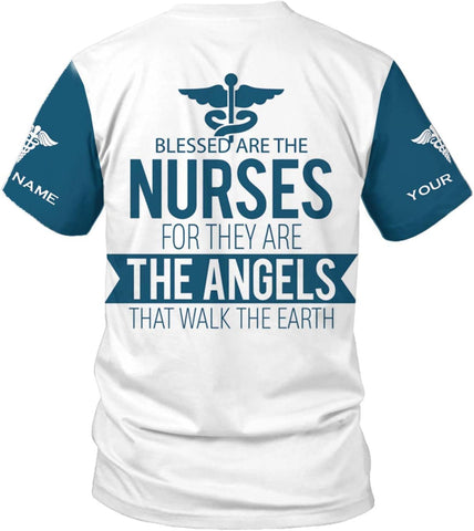 Mostprints Personalized Name Nurse Shirt, Nurse Shirts for Women, Nurse Shirts Gift, Nursing Shirts Emergency Shirts for Women