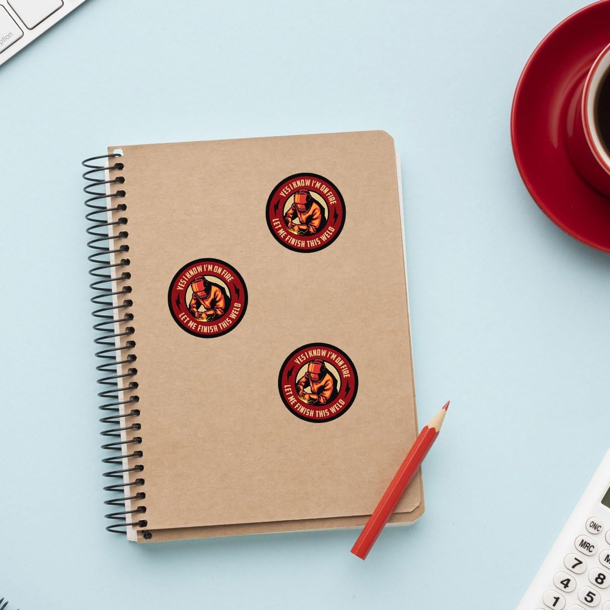 3 Pcs Yes I Know I'm on Fire Let Me Finish This Weld Sticker Funny Welding Decals Welder Sticker for Welding Hood Let Me Finish Sticker for Laptop Water Bottle Phone Car Helmet Hard Hat Gifts 3"