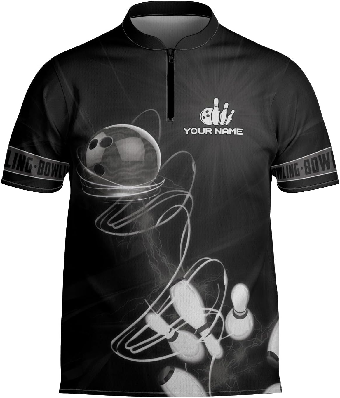 mostprints Personalized Bowling Jersey Gift 3D Custom Bowling Shirts for Team Name Bowl Bowler Shirt Unisex Cool Men Women