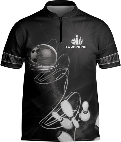 mostprints Personalized Bowling Jersey Gift 3D Custom Bowling Shirts for Team Name Bowl Bowler Shirt Unisex Cool Men Women