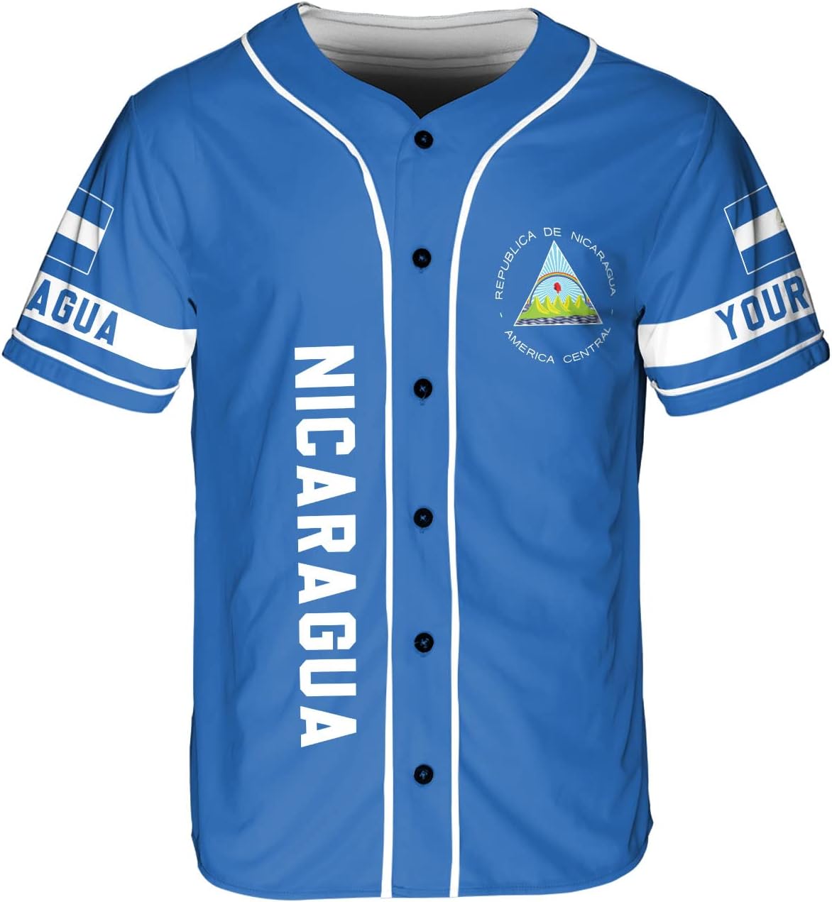 Royal Fight Personalized Nicaragua Baseball Jersey Custom Nicaragua Baseball Jersey for Men Women Nicaraguan Camisas Shirt