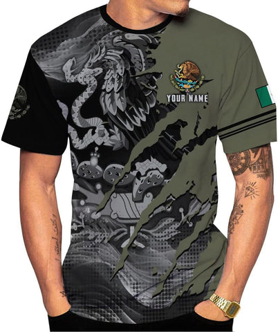 Personalized Name Mexican Shirts for Men, Customized Mexico Shirts for Men, Mexico Shirts for Women Mexico Shirt Eagle Flag