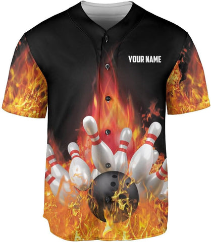 mostprints Personalized Bowling Baseball Jersey Custom Bowling Shirts Bowling Gift Bowling Jersey Bowling Shirt Men Womens