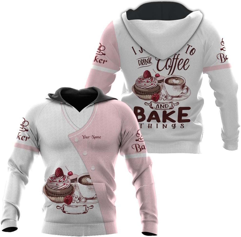 Personalized Name Baking 3D Shirt for Baker, Baker Cooking Gifts Tees, Funny Bake Machine Shirt, Baker Lover Shirt