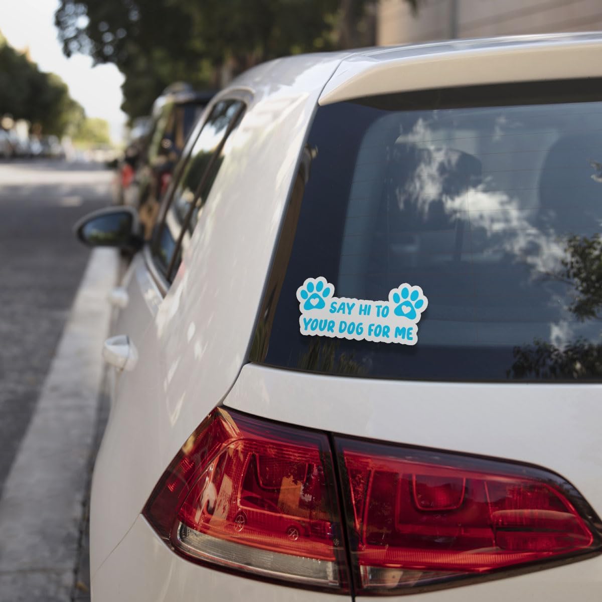 3 Pcs Say Hi to Your Dog for Me Sticker, Dog Decals for Cars, Bumper Sticker - Vinyl Decal Waterproof for Water Bottles Laptop Phone Car Window Helmet 5 Inches