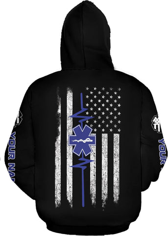 Vybonz Customize Name EMS EMT Hoodie For Men And Women 3D All Over Printed Sportwear T Shirt, Zip Up Hoodie, Sweatshirt
