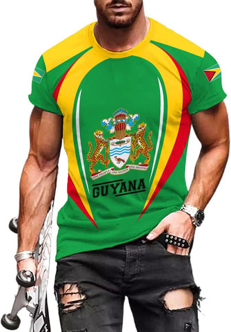 Personalized Name Guyana Shirts for Men and Women,Guyana Flag Funny Patriotic T-Shirt, Guyanese Pride Flag Shirt