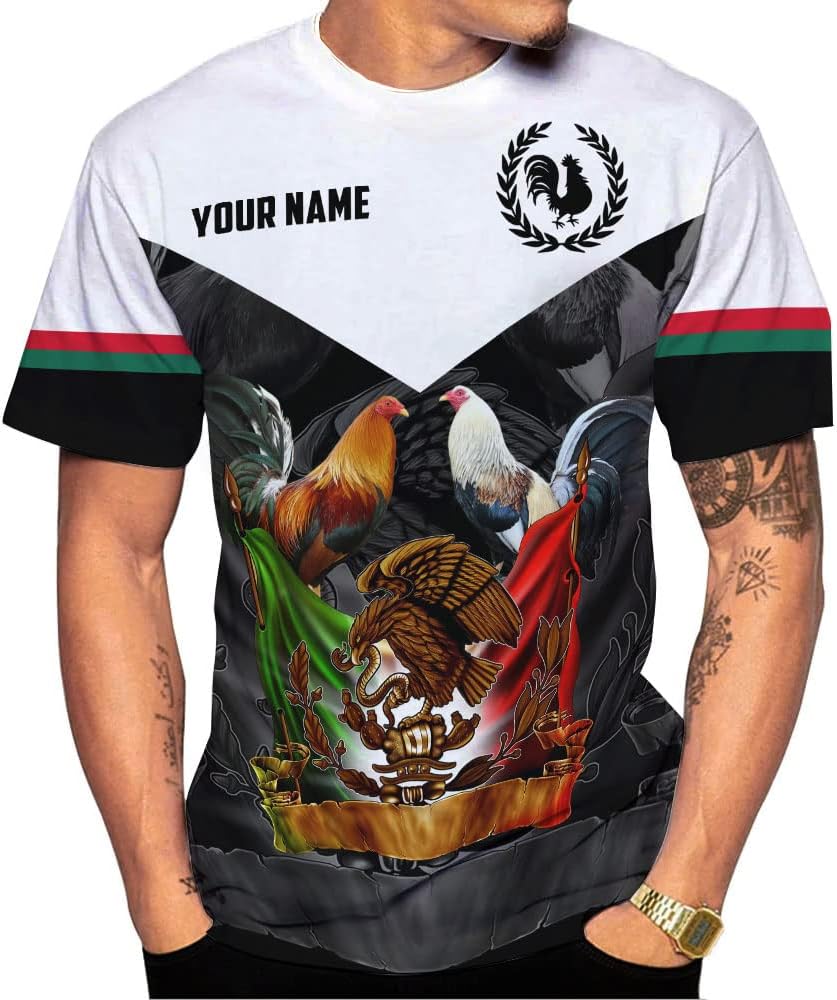 Mostprints Personalized Name Mexican Shirts for Men 3D, Customized Mexico Shirts for Men, Mexico Shirts for Women Mexico Shirt