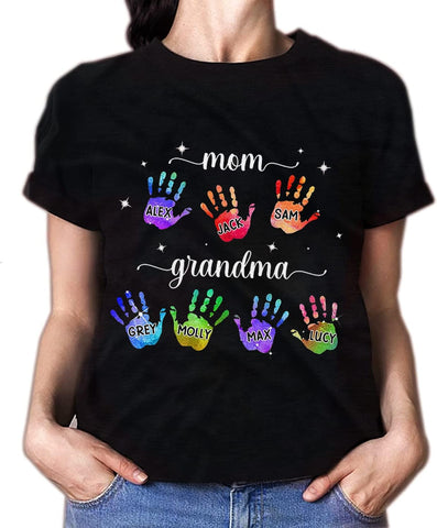 Personalized Mother's Day Tee, Mom and Grandma Belong to Kids, Grandkids Names Shirt for Nana Mimi Mom Grandma Mamaw