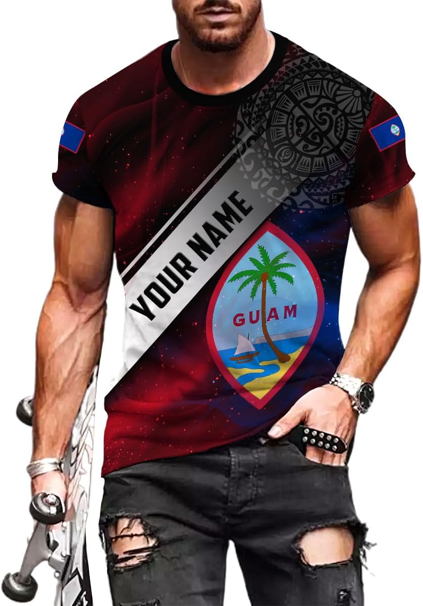 Artparel Personalized Guam Shirts Guahan Pride Shirt Guamanian T-Shirt Guahan Shirts for Men Women Guam Gifts S-5XL