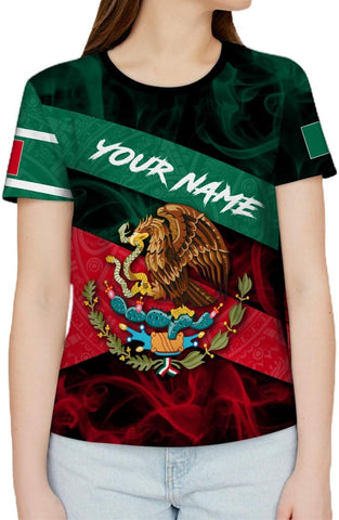 Mostprints Personalized Name Mexican Shirts for Men 3D, Customized Mexico Shirts for Men, Mexico Shirts for Women Mexico Shirt