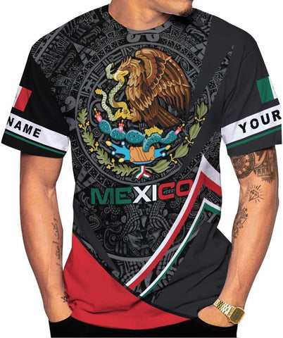 Mostprints Personalized Name Mexican Shirts for Men 3D, Customized Mexico Shirts for Men, Mexico Shirts for Women Mexico Shirt1