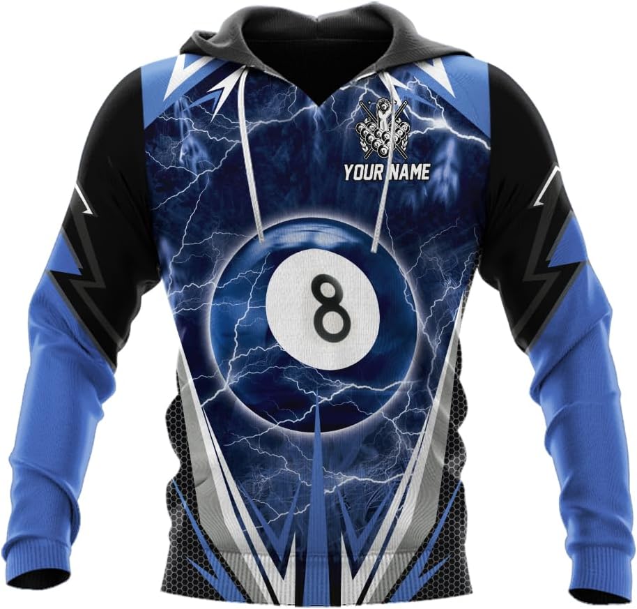 Pretyprints Personalized 3D Billiard Shirt Custom Name Men Women Team Apparel Pool 8 Ball Flag Tshirt Billiards Shirts Gift