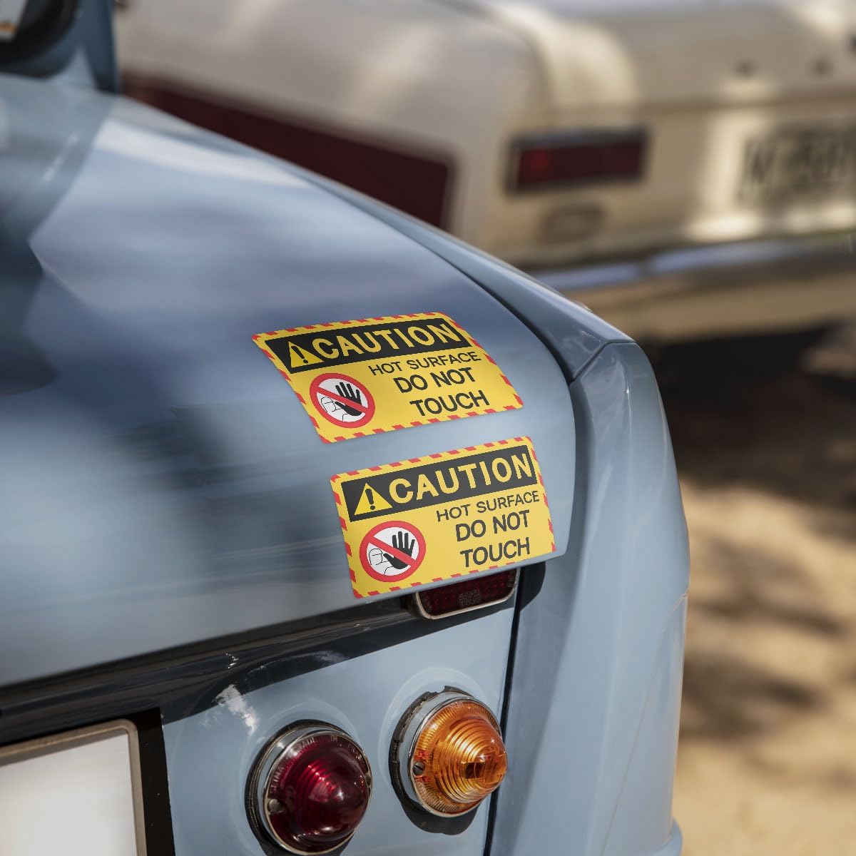 (3Pcs) Caution Hot Surface Do Not Touch Sticker Decal, Caution Hot Surface Stickers, Hot Warning Sign, Do Not Touch Sticker, Sticker Die-cut Waterproof For Water Bottle, Truck, Car, Helmet Decal 5"