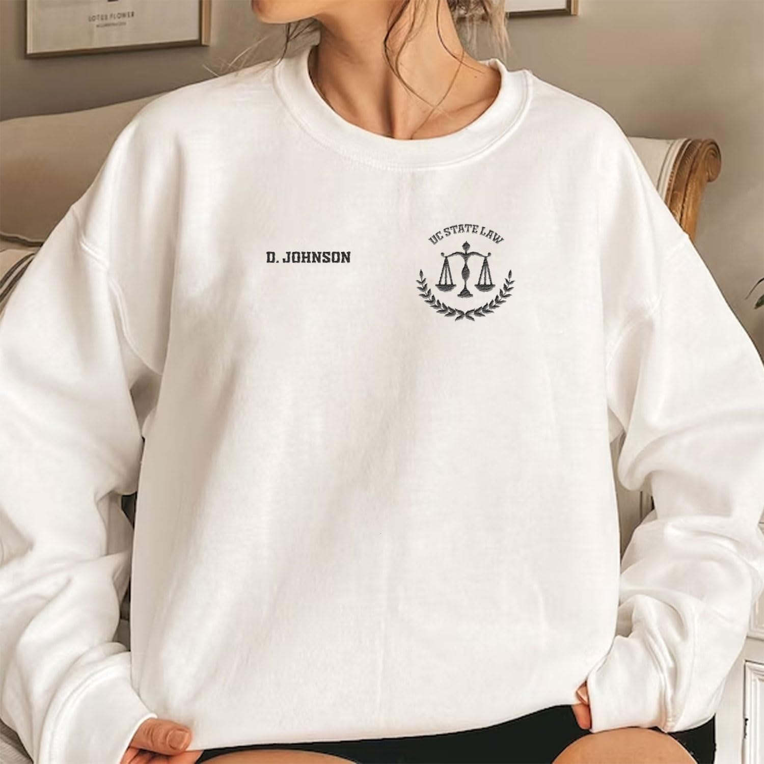 Suseaz Embroidered Lawyer Sweatshirt, Lawyers Tshirt, Law Student Shirt, Law School Graduate Gift For Attorney Sweatshirt Tee