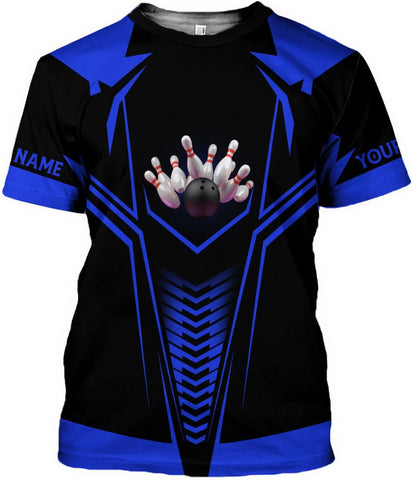 MoonArt Personalized Name Bowling Shirts for Men and Women 3D, Bowling Shirts for Team Bowling, Bowling Shirts Gift