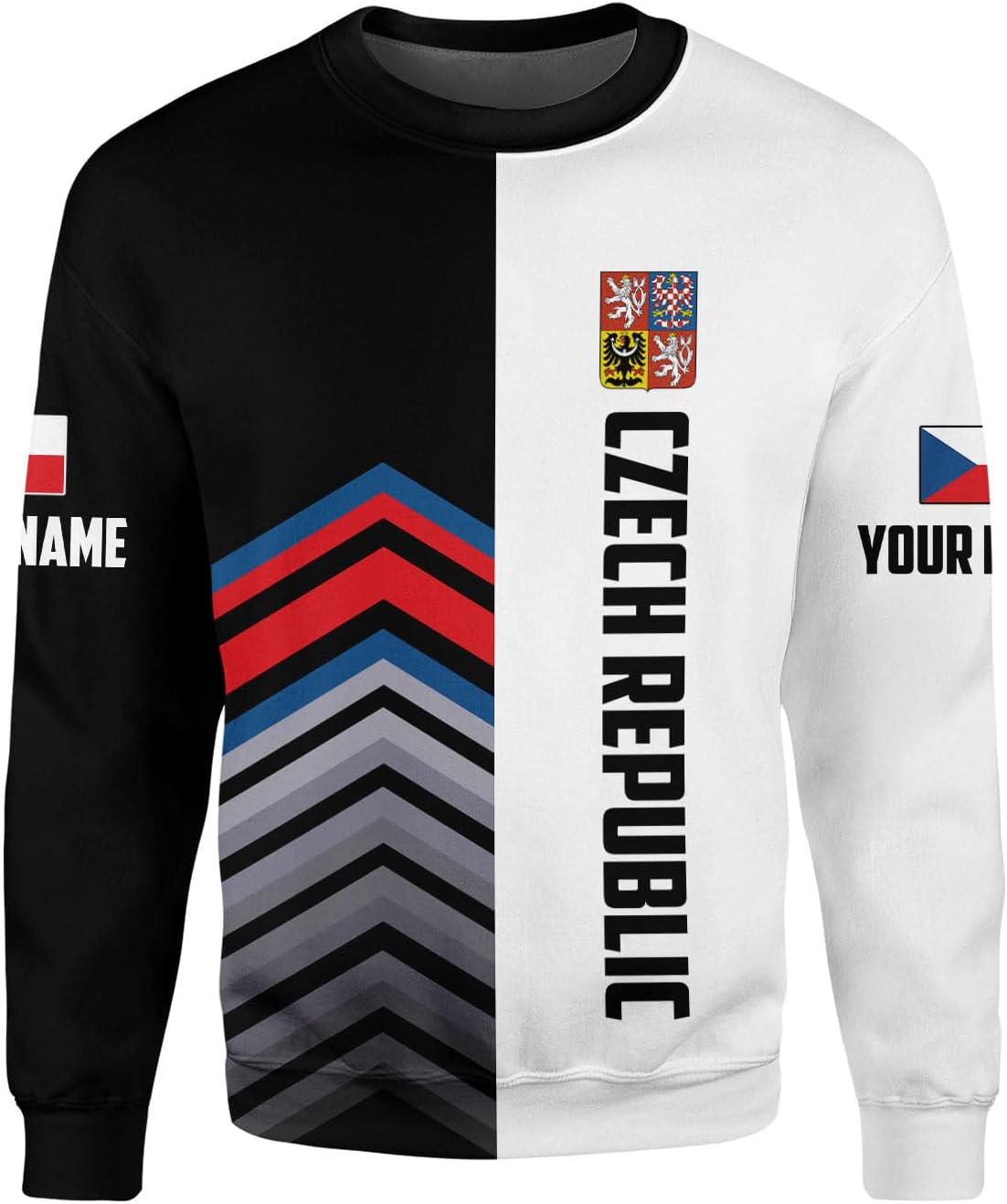 Personalized Czech 3D Shirts, Czechoslovakian T-Shirts, Czech Republic Flag Pride Shirt Unisex, Gifts for Czechs (CZ 6)