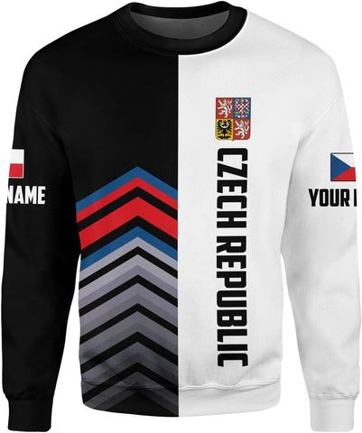 Personalized Czech 3D Shirts, Czechoslovakian T-Shirts, Czech Republic Flag Pride Shirt Unisex, Gifts for Czechs (CZ 6)