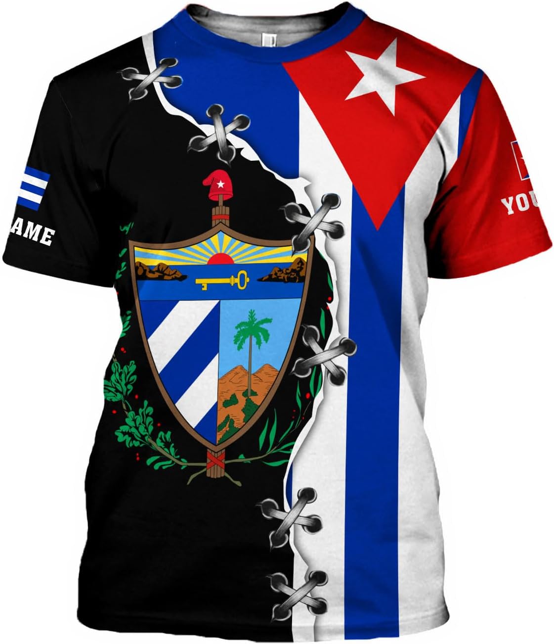 MoonArt Personalized Name Cuba Shirt 3D, Cuban Tshirts for Men and Women, Cuba Flag Shirt, Sweatshirt, Hoodies, Zip Hoodies