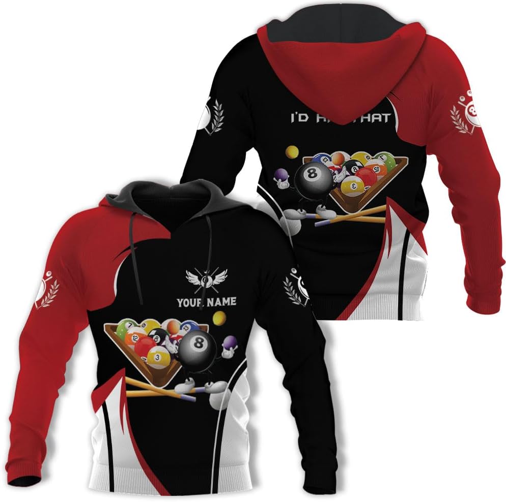Pretyprints Personalized 3D Billiard Shirt Custom Name Men Women Team Apparel Pool 8 Ball Flag Tshirt Billiards Shirts Gift