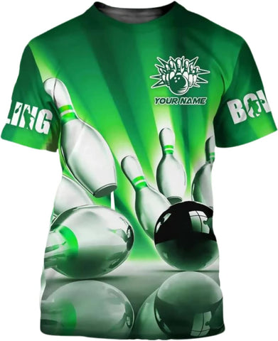 Personalized Bowling Shirts for Men and Women 3D, Bowling Shirts with Name, Custom Bowling Shirts Gift for Bowling Lover2