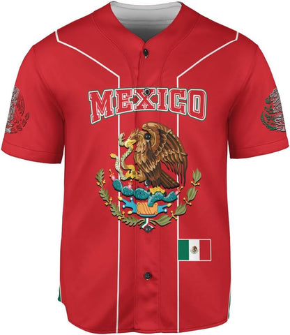 Mostprints Custom Mexico Baseball Jerseys Mexican Eagle & Flag Shirt for Teams, Mexico Shirts for Men & Women Size S-5XL