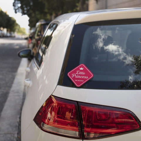 3PCS Pink Little Princess On Board 3" Sticker, Princess Sticker, Princess On Board Signs for Car, Toddler On Board Sticker Sticker Die-Cut Waterproof for Water Bottle, Truck, Car, Helmet