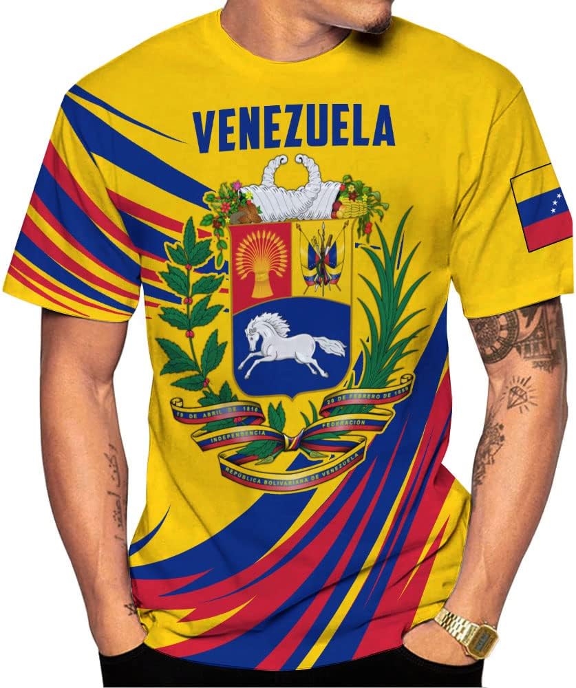 Royal Fight Personalized Coat of Arms Shirt with Venezuela Flag - Pride Shirts for Men & Women