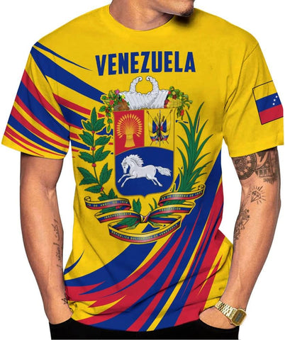 Royal Fight Personalized Coat of Arms Shirt with Venezuela Flag - Pride Shirts for Men & Women
