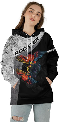 Mostefy Personalized Name Rooster Hoodie 3D, Gallos De Pelea, Chicken Sweatshirt, Chicken Hoodie for Men and Women S-5XL