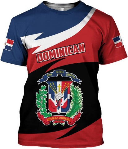 Vybonz Personalized Dominican Republic Shirts 3D, Republica Dominicana Tshirt, Dominican Republic Flag Shirt