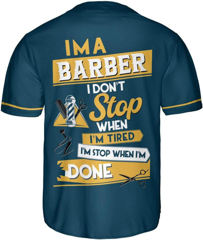 AOVL Personalized Barber Baseball Jersey Barber Shop Shirt Barber Gift Men Barber Professional Baseball Jerseys Hair Stylist