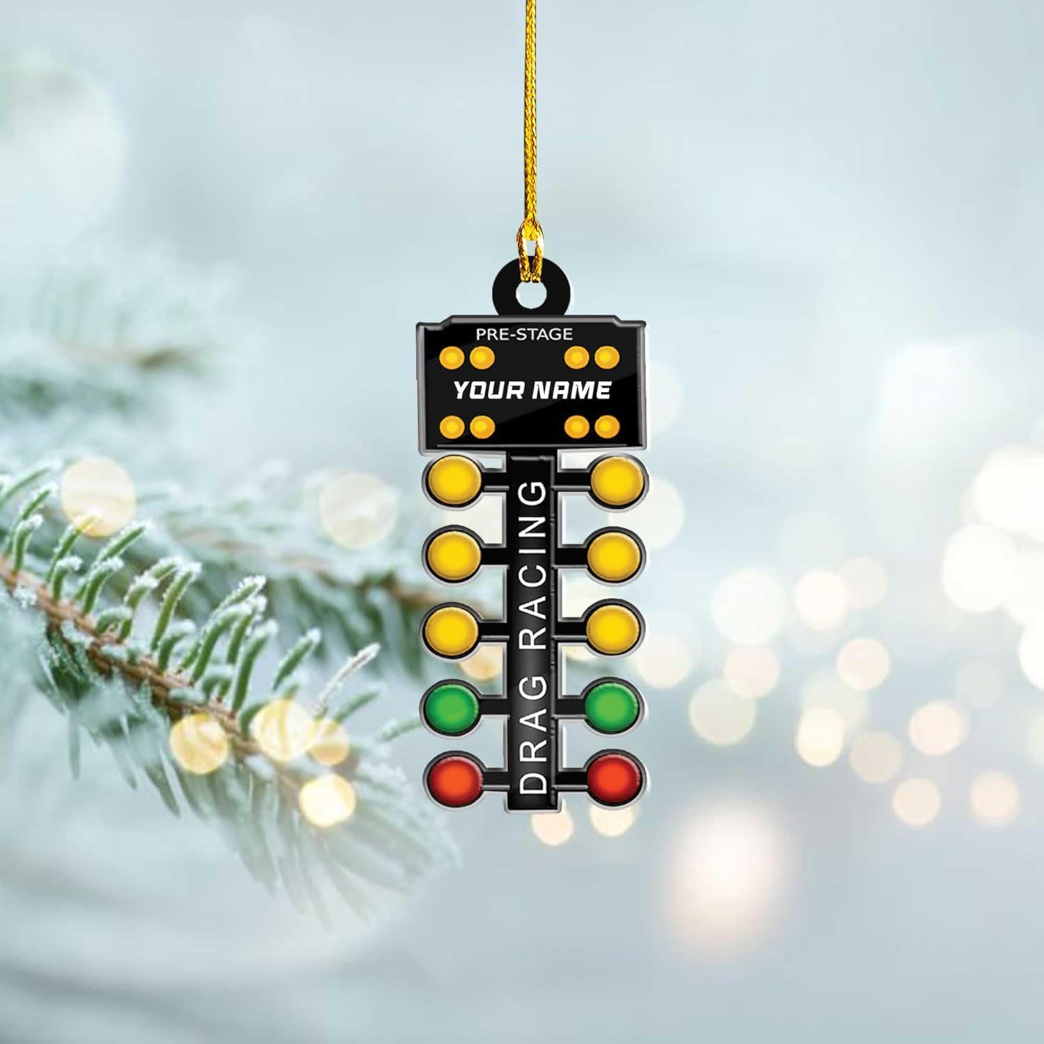 Royal Fight Personalized Racing Ornament Race Car Ornament Custom Drag Racing Christmas Ornaments Gift for Racing Lovers Drag Racing Ornament Racer Gifts (RC 4)