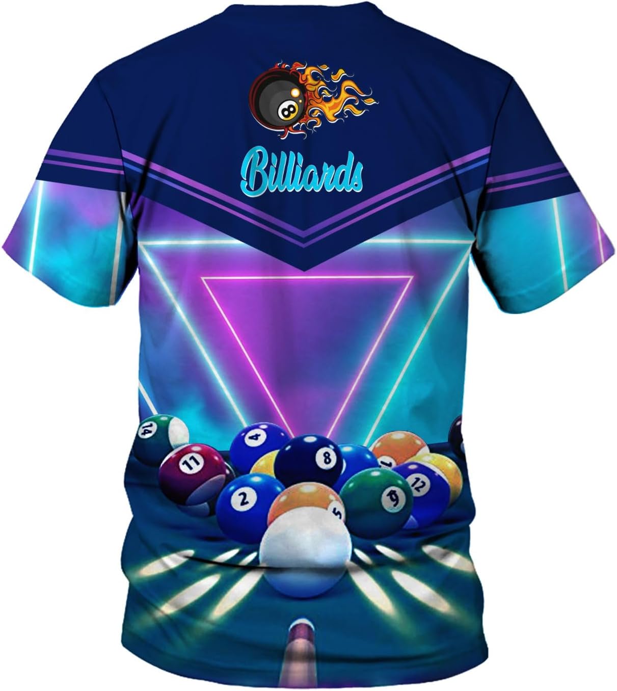 Parvii Personalized Billiards Shirt for Men, 8 Ball Pool Shirt, Billiards Gift
