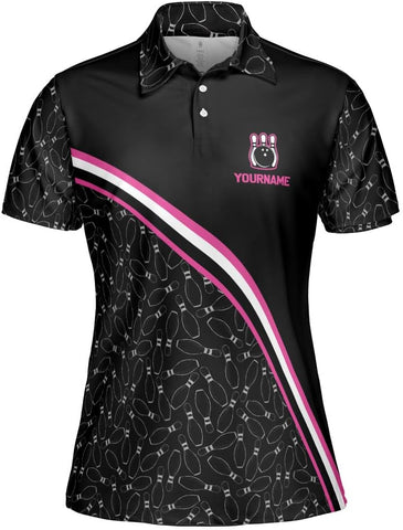 Personalized Bowling Shirts for Women, Custom Name Women Bowling Jersey, Ladies Bowling Polo Shirt for Team