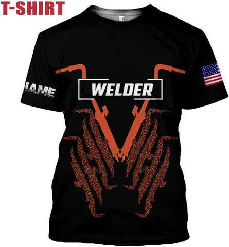 Personalized Welder Shirt Custom Welder Shirts Welding 3D T Shirts Welder Tshirt for Men and Women