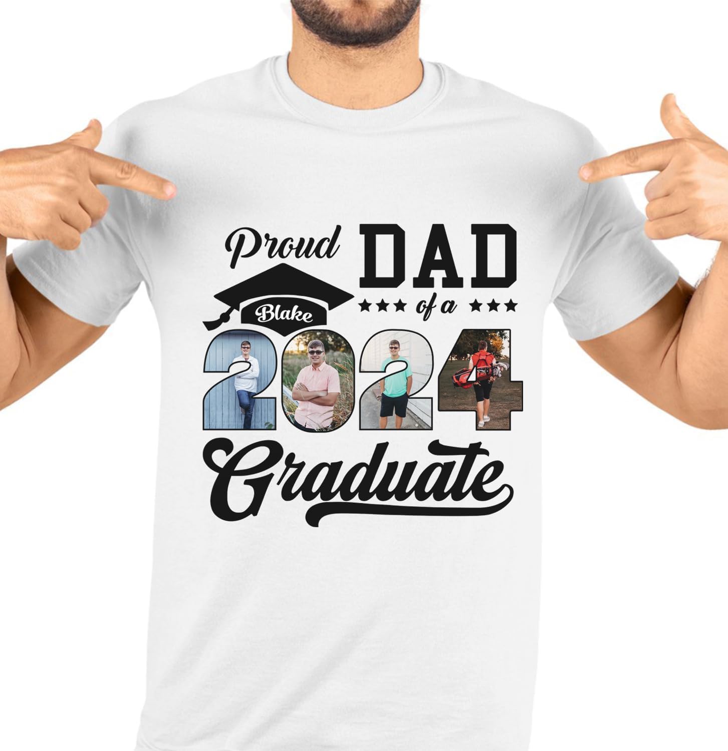Personalized Graduation 2024 Shirt Proud Family of A Class of 2024 Graduate Class of 2024 Senior Class of 2024 Class of 2024