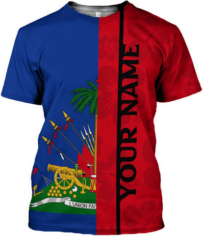 Personalized Haiti Shirt, Haitians Flag Pride Shirt, Haiti Shirts for Men & Women, Haitian Pride Tshirt, Haitian Flag Shirt