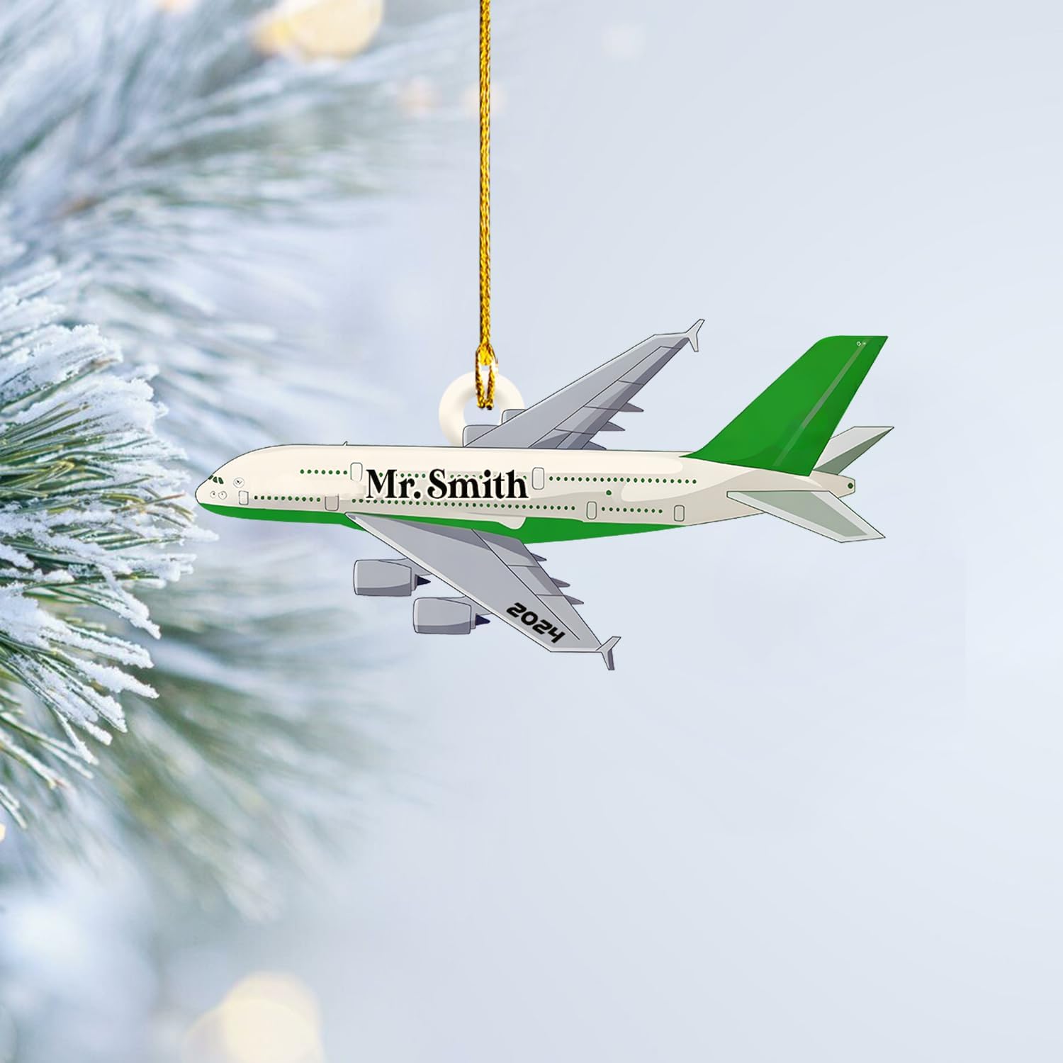 Podagree Personalized Airplane Ornaments for Christmas Tree - Airplane Christmas Ornament 2023, Pilot Airplane Captain Christmas Tree 2023, Pilot Ornament Xmas Gifts Christmas Pilot Flight (APL5)